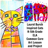 Laurel Burch Cats Art Lesson Contemporary Grade K-5 Painti