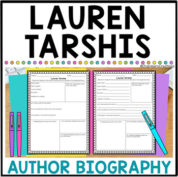 Preview of Lauren Tarshis Author Biography Research Outline (I Survived)