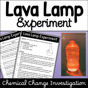 Preview of Lava Lamp Easy Science Experiment {Chemical Changes}