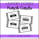 Lavatory License Punch Cards (Bathroom Passes)