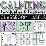 Lavender and Eucalyptus Editable Classroom Labels - Calmin