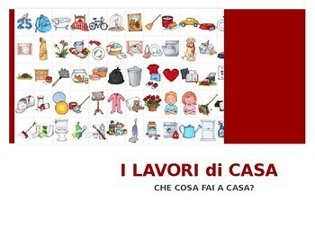 Preview of Lavori di Casa - Chores Vocabulary Introduction