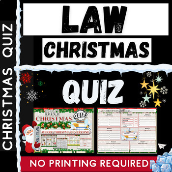Preview of Law Christmas Quiz
