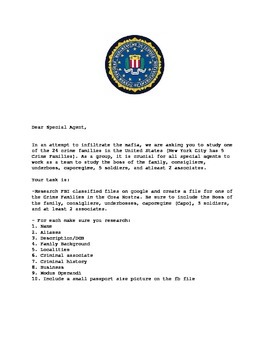 Preview of Law Class- FBI Organized Crime Project