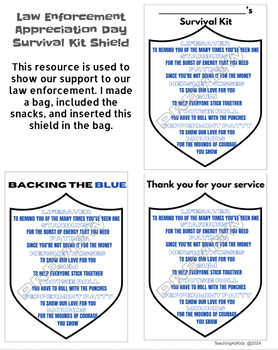 Preview of Law Enforcement Appreciation Survival Kit Bag Poster