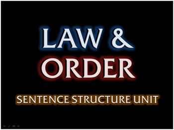 Preview of Law & Order: Sentence Structure Unit - Fun Test-Prep Review Game