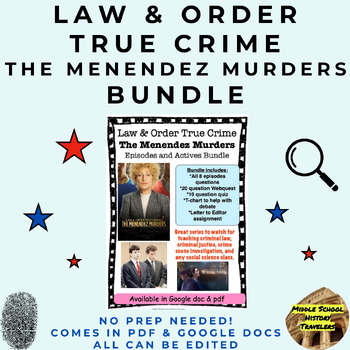 Preview of Law & Order True Crime: Menendez Murders Mini Series Episodes & Materials Bundle