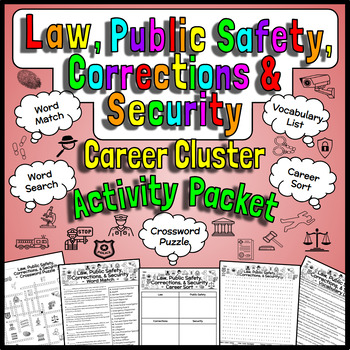 Preview of Law, Public Safety, Corrections & Security Career Cluster- Activity Packet