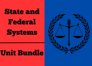 Preview of Law Related Education State and Federal Systems Complete Unit Bundle