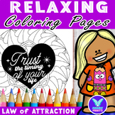 Law of ATTRACTION Relaxing Coloring Pages Mindfulness Acti