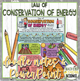 Law of Conservation of Energy Doodle Notes & Quizzes (PDF 