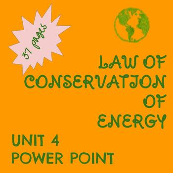 Preview of Law of Conservation of Energy Teaching Powerpoint