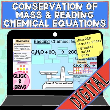 Preview of Law of Conservation of Mass & Reading Chemical Equations: Lesson & Notes
