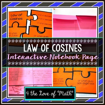 Preview of Law of Cosines: Interactive Notebook Pages