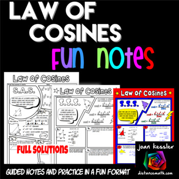 Preview of Law of Cosines FUN Notes Doodle Pages