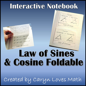 Preview of Law of Sine and Law of Cosine Foldable~ For Oblique Triangles