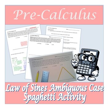 Preview of Law of Sines Ambiguous Case SSA - Spaghetti Discovery Activity & Notes