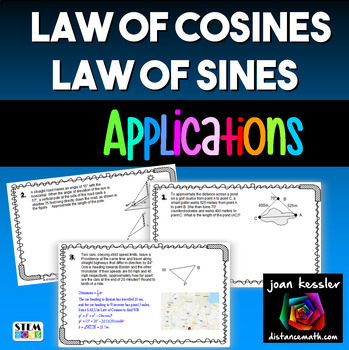 Preview of Law of Sines and Law of Cosines Applications