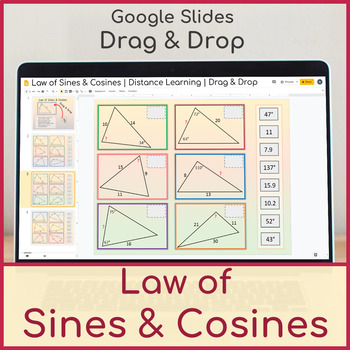 Preview of Law of Sines & Cosines | Distance Learning | Drag & Drop