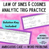 Law of Sines & Cosines Practice Worksheet - Ambiguous Case