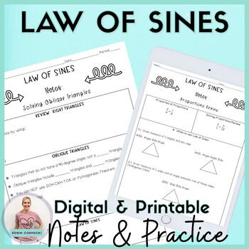 Preview of Law of Sines Guided Notes