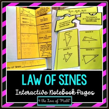 Preview of Law of Sines: Interactive Notebook Pages