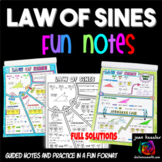 Law of Sines FUN Notes Doodle Pages and Practice
