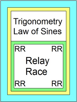 Preview of Trig - Law of Sines - RELAY RACE (8 rounds of 4 problems)