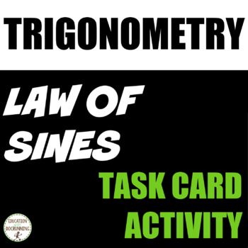 Preview of Law of Sines Activity Task Card