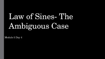 Law of Sines- The Ambiguous Case by Katie Prebula | TpT