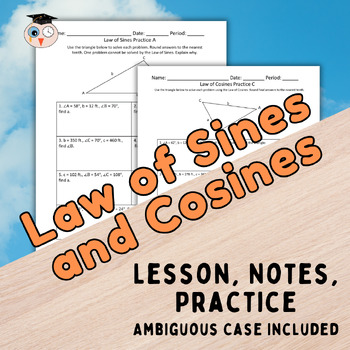Preview of Law of Sines and Cosines Lesson
