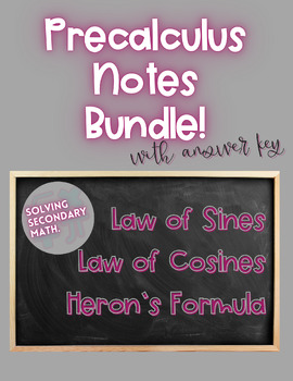 Preview of Law of Sines and Cosines Bundle