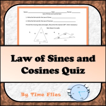Preview of Law of Sines and Cosines Quiz