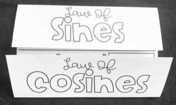 Preview of Law of Sines and Law of Cosines- Geometry Foldable