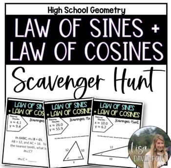 Law Of Sines And Law Of Cosines High Babe Geometry Scavenger Hunt