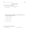Law of Sines and Law of Cosines Quiz