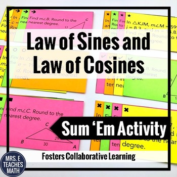 Preview of Law of Sines and Cosines Sum Em Activity