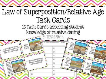 Preview of Law of Superposition/Relative Age Task Cards