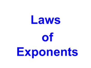 Preview of Laws (Properties) of Exponents Task