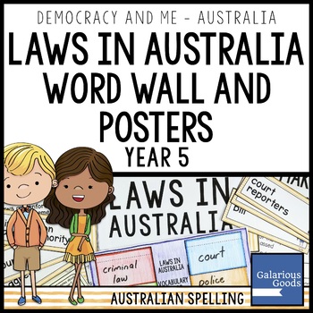 Preview of Laws in Australia Word Wall and Posters | Year 5 HASS Australian Government