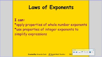 Preview of Laws of Exponents