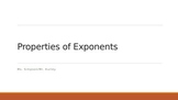 Laws of Exponents