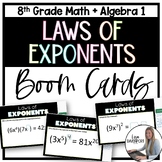 Laws of Exponents Boom Cards for Algebra 1
