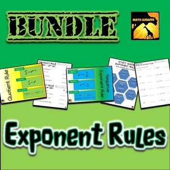 Preview of Laws of Exponents Bundle - Practice with Power Rules
