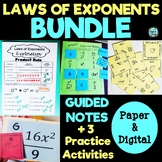 Exponent Rules Guided Notes Scavenger Hunt Practice Activi