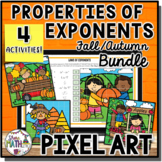 Laws of Exponents Fall Autumn Digital Pixel Art Bundle | E