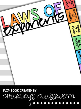 Preview of Laws of Exponents Flip Book (Math)