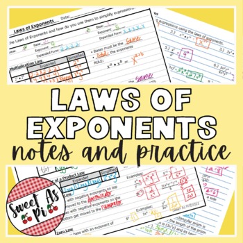 Preview of Laws of Exponents - Guided Notes and Practice
