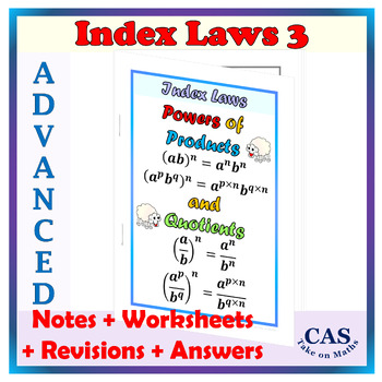 Preview of Laws of Exponents - Index Laws 3 - Powers of Products and Quotients - Advanced
