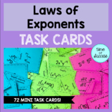 Laws of Exponents Practice Problems - MINI TASK CARDS